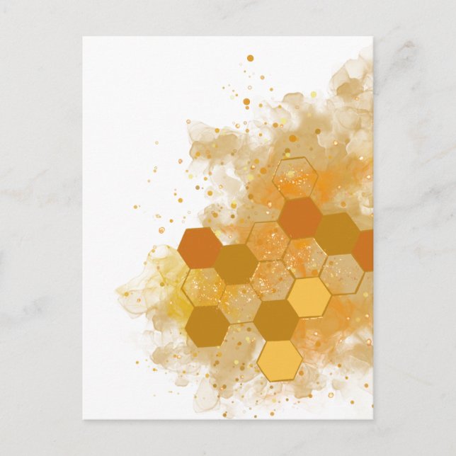 Honeycomb Alcohol Ink  Postcard (Front)