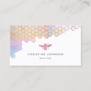 honeycomb and  bee business card