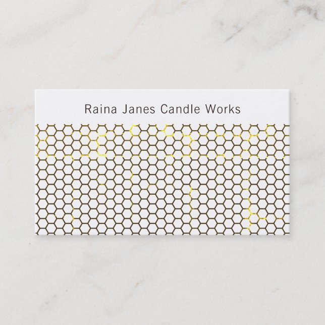 Honeycomb And Bee Candle Maker Business Card (Front)
