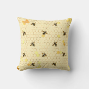 Honeycomb and Bees Cushion