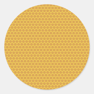 Honeycomb Background Classic Round Sticker