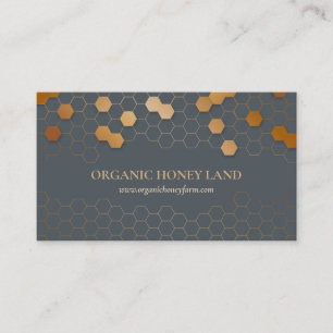 Honeycomb Bee Beekeeper Apiarist Elegant Business Card