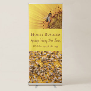 Honeycomb bee business pure raw farm Apiarist Retractable Banner