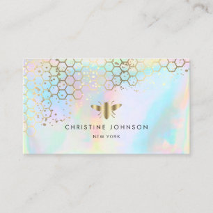 honeycomb bee design business card