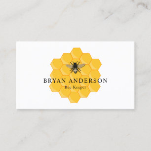 Honeycomb Bee Keeper Business Card