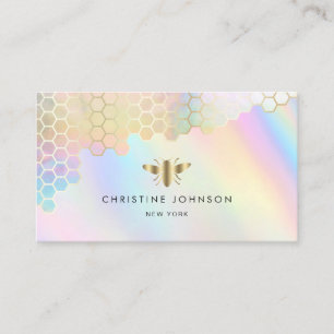 honeycomb bee logo business card