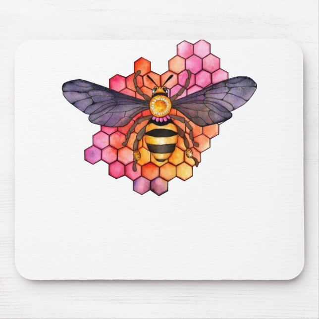 Honeycomb Bee Mouse Mat (Front)