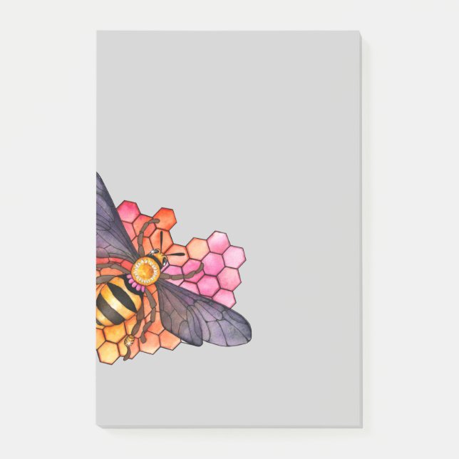 Honeycomb Bee Post-it Notes (Front)