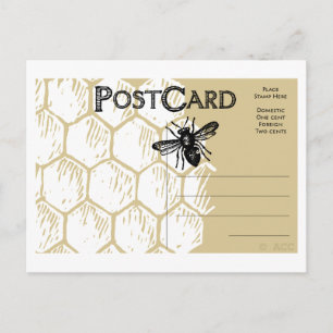 Honeycomb Bee Postcard