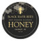 Honeycomb & Bee Raw Honey Label Black