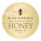 Honeycomb & Bee Raw Honey Label Gold Gradient