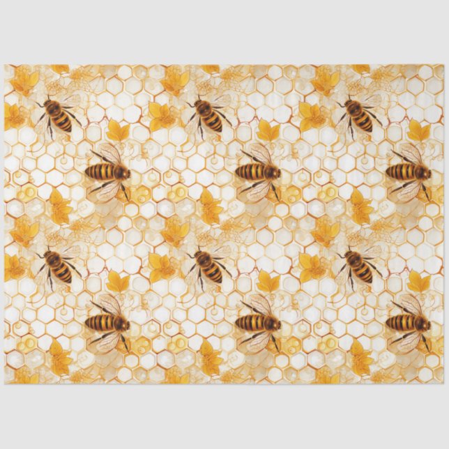 Honeycomb Bee Series Design 15 Tissue Paper (Front)