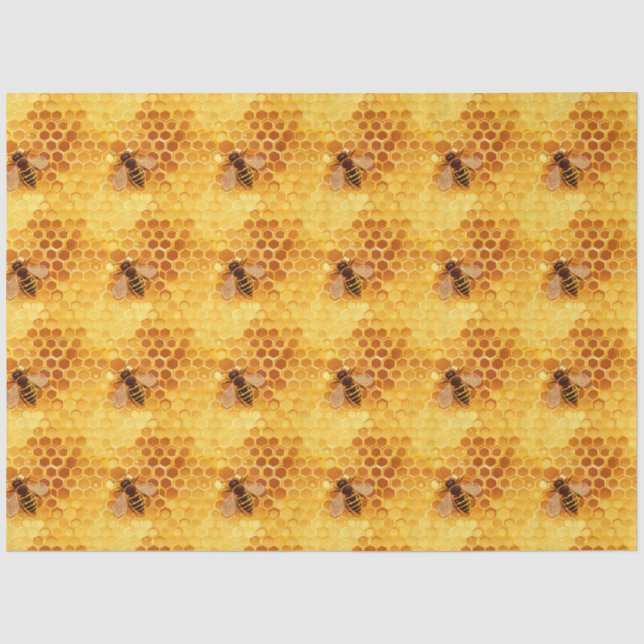 Honeycomb Bee Series Design 7 Tissue Paper (Front)