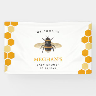 Honeycomb Bee Theme Baby Shower Welcome Banner