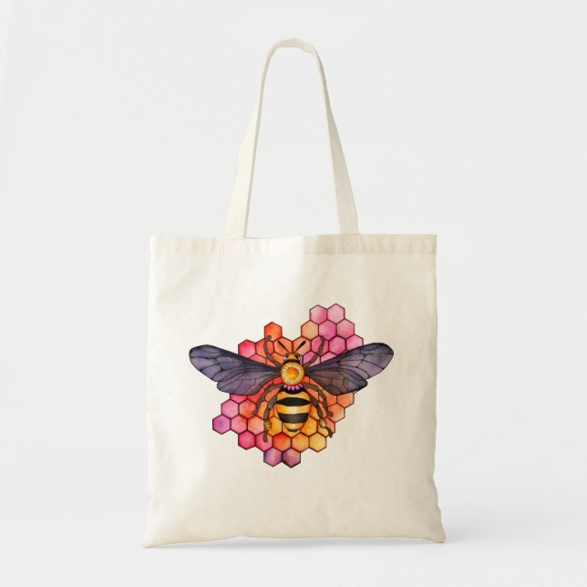 Honeycomb Bee Tote Bag (Front)