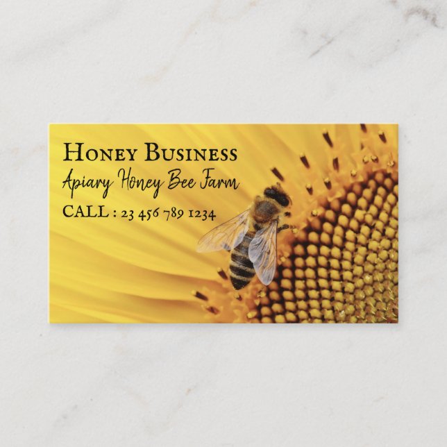 Honeycomb beekeeper pureraw farm Apiarist Business Card (Front)