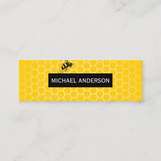 Honeycomb / Bees Mini Business Card (Front)