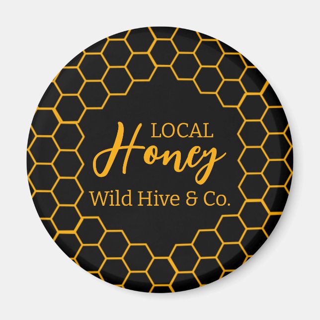 Honeycomb – Black or White Background Magnet (Front)