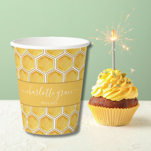Honeycomb First Bee-themed Party Paper Cups