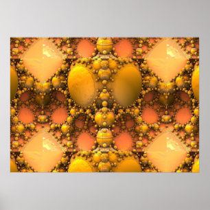 Honeycomb Fractal Poster