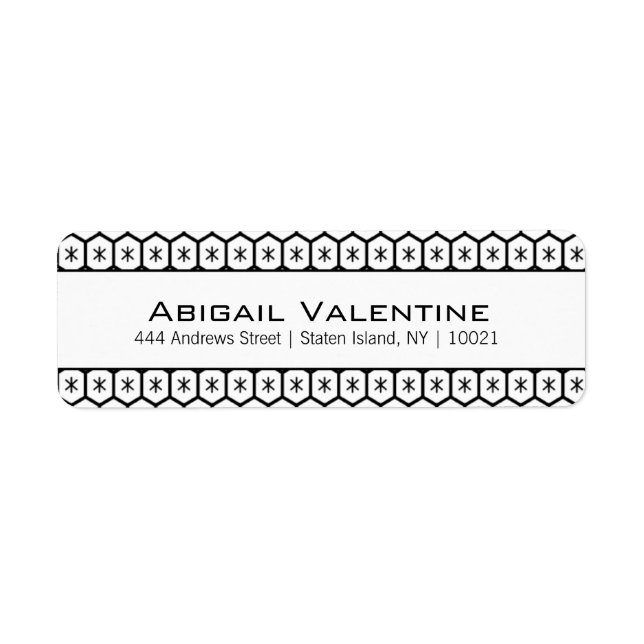 HoneyComb Geomtric Return Address Labels (Front)