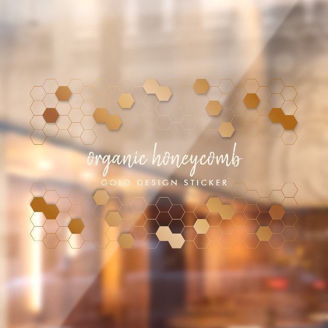 Honeycomb Gold apiary business store Window Cling (Sheet 2)