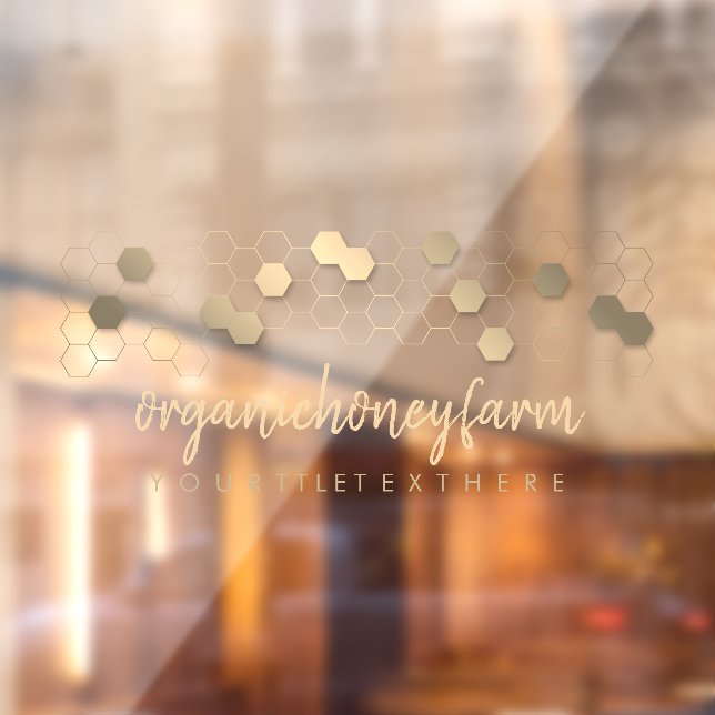 Honeycomb Gold Apiary store Window Cling (Sheet 2)