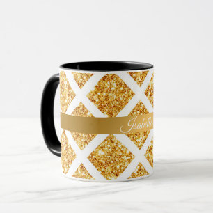Honeycomb Gold Glitter Boho Popular Collection Mug