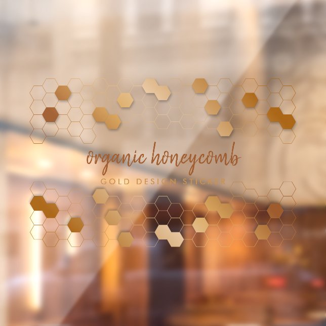 Honeycomb Gold Window Cling (Sheet 2)