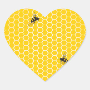 Honeycomb Heart Sticker