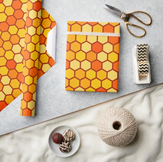 Honeycomb Hexagon Wrapping Paper | (Crafts)