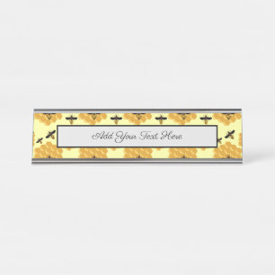 Honeycomb Honey Bees Insect Lover Yellow Beekeeper Desk Name Plate