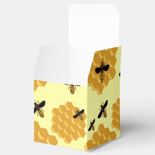 Honeycomb Honey Bees Insect Lover Yellow Beekeeper Favour Box (Opened)