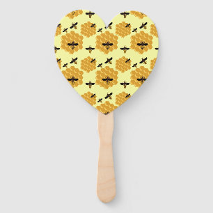 Honeycomb Honey Bees Insect Lover Yellow Beekeeper Hand Fan