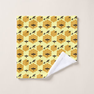 Honeycomb Honey Bees Insect Lover Yellow Beekeeper Wash Cloth