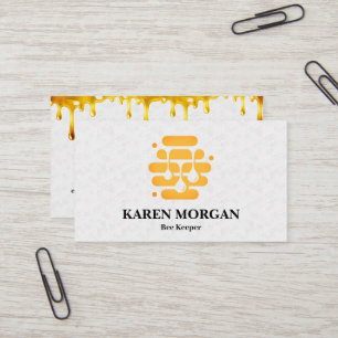 Honeycomb Honey Drip Business Card