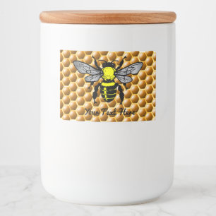 Honeycomb Honey Jar Bee Labels