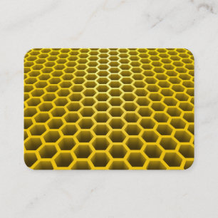 Honeycomb in Perspective Amber Business Card