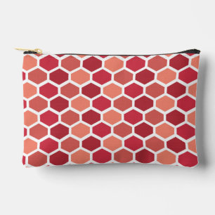 Honeycomb in Reds Accessory Pouch