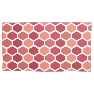 Honeycomb in Reds Pillowcase