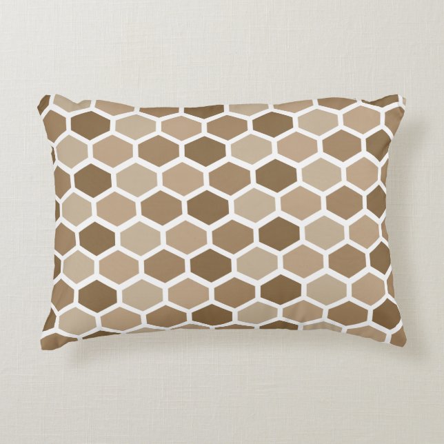 Honeycomb in Sand Decorative Cushion (Front)