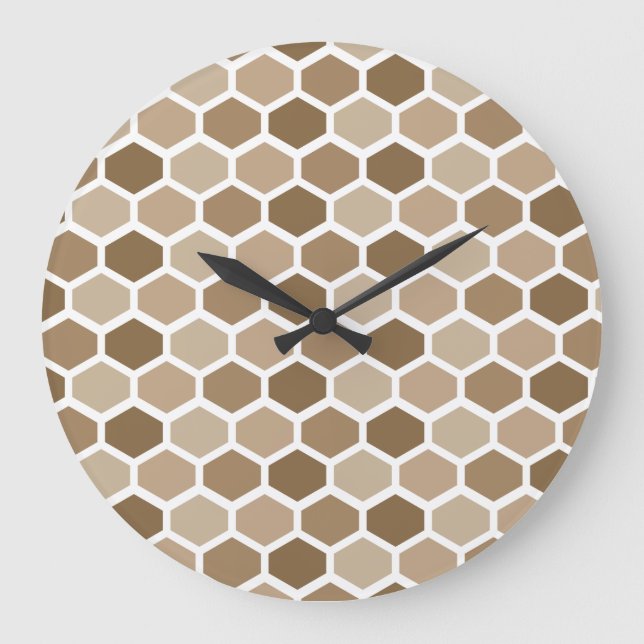 Honeycomb in Sand Large Clock (Front)
