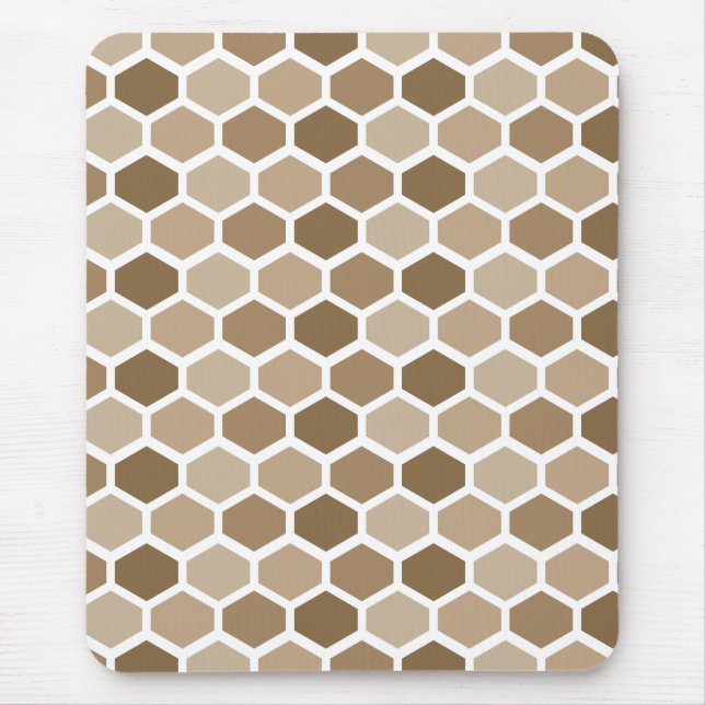 Honeycomb in Sand Mouse Mat (Front)