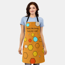 Honeycomb Inspired Kitchen Apron | Custom Text