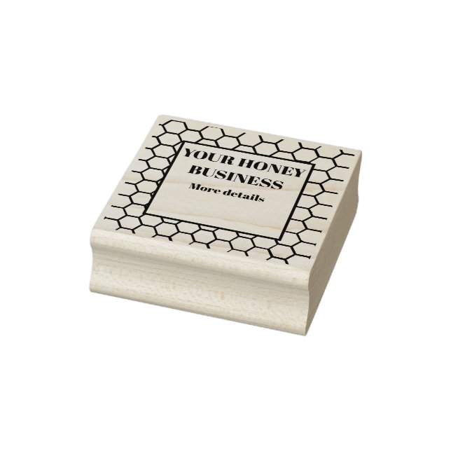 Honeycomb Label Rubber Stamp (Stamp)