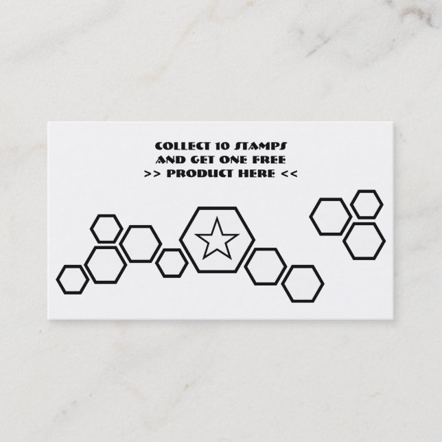 honeycomb loyalty rewards program card (Front)