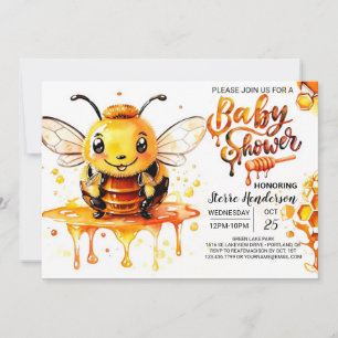 Honeycomb Magic Whimsical Baby Shower Invitation