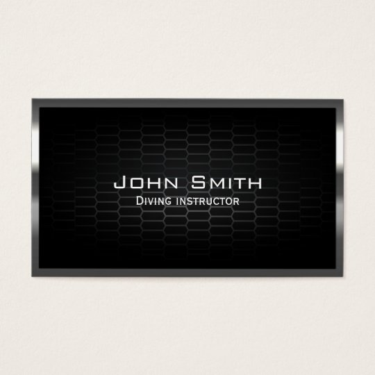 Honeycomb Metal Cells Diving Business Card