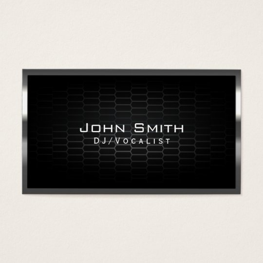 Honeycomb Metal Cells DJ Music Business Card