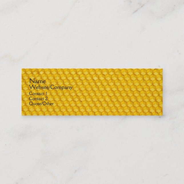 Honeycomb Mini Business Card (Front)
